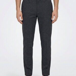 Burberry Men's Dark Gray Slim Dress Pants